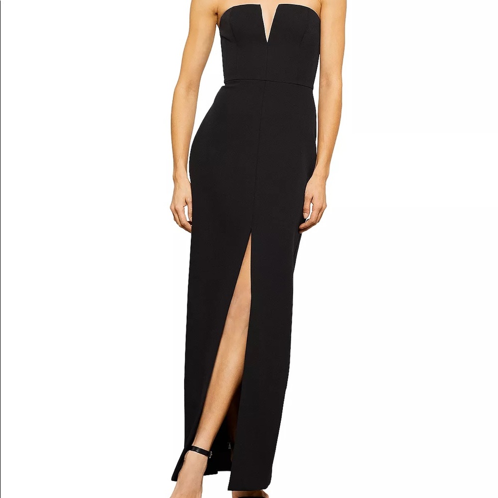 BCBG Strapless Crepe dress